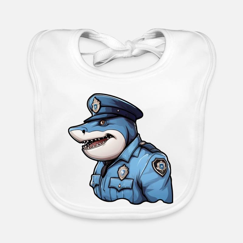 Requin policier Bavoir bio Bébé