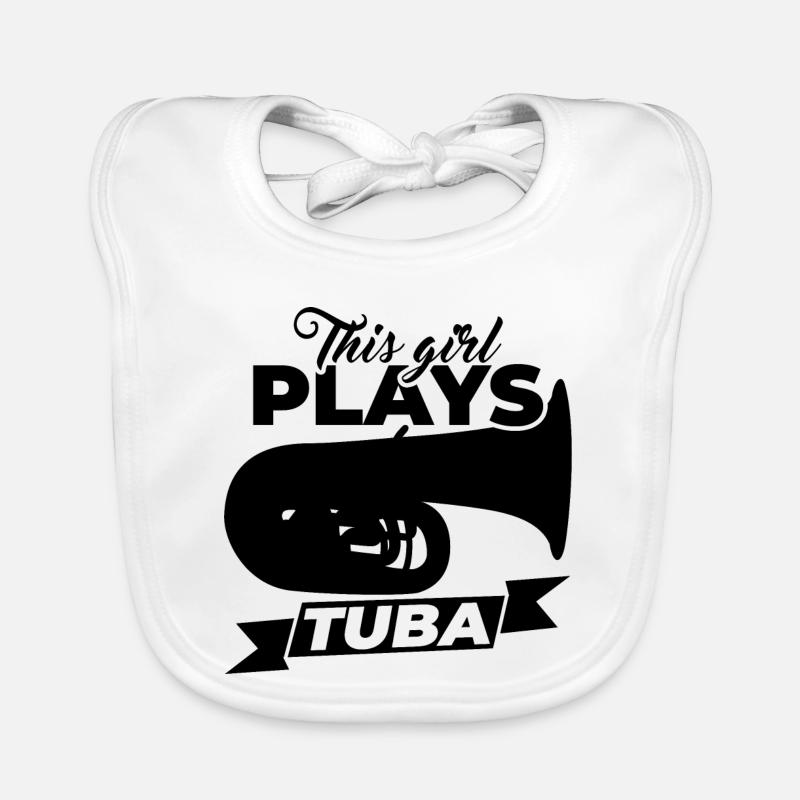 Tuba player Organic Baby Bibs