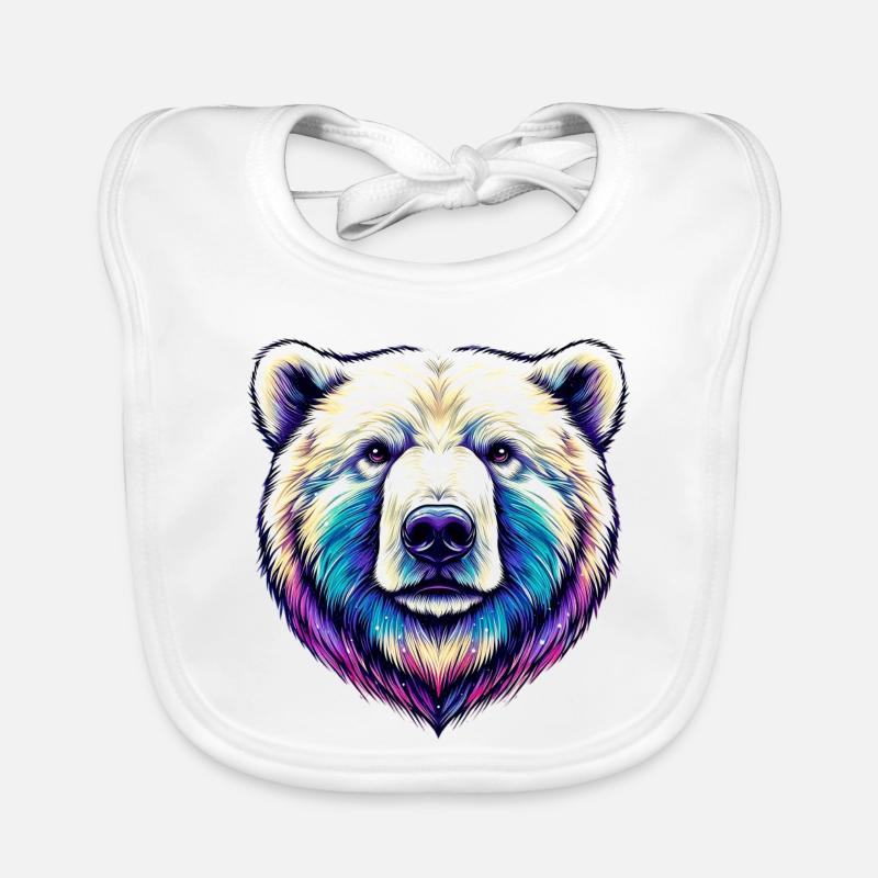 Ours blanc Bavoir bio Bébé