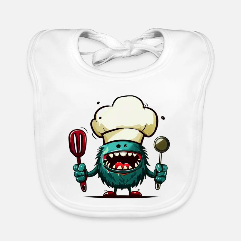 Alien Extraterrestrial Martian Cook Chef Organic Baby Bibs