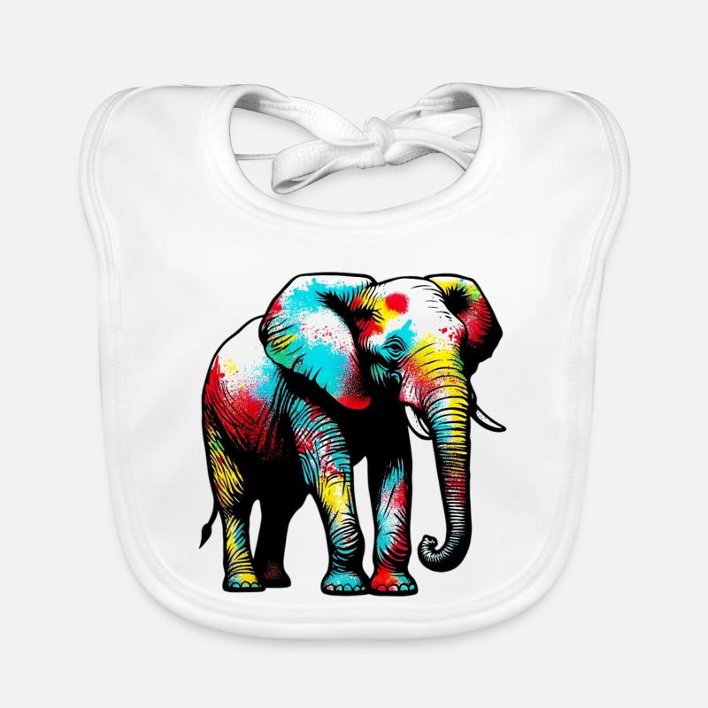 Éléphant Bavoir bio Bébé