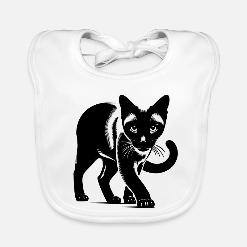 Chat siamois Bavoir bio Bébé