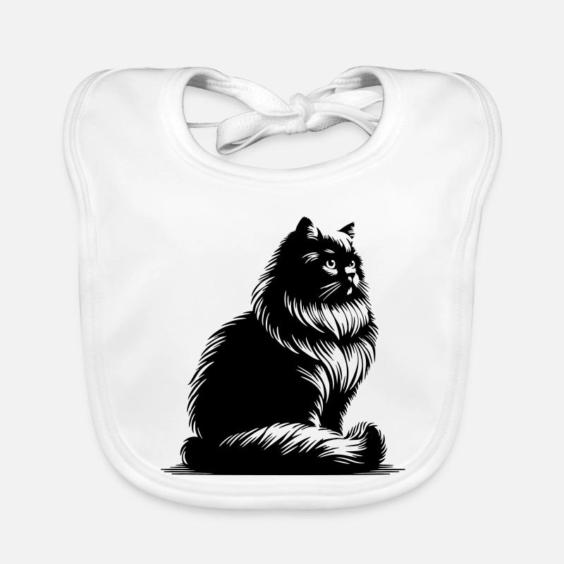 Chat britannique à poil long Bavoir bio Bébé