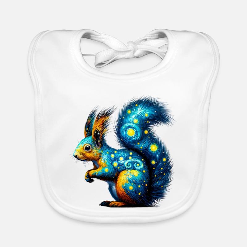 Squirrel Organic Baby Bibs