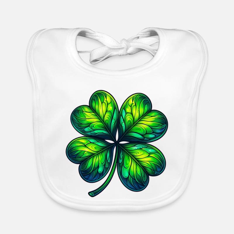 Trèfle à quatre feuilles Bavoir bio Bébé
