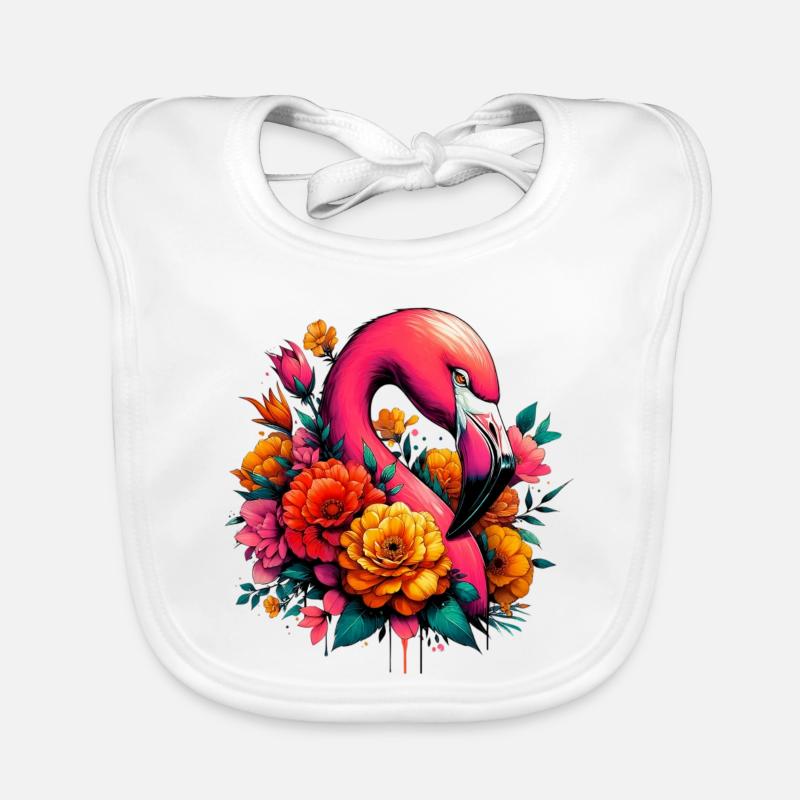 Flamant Bavoir bio Bébé