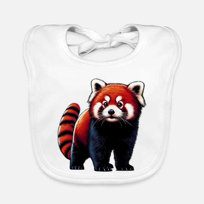 Kleiner Panda - Baby Bio-Lätzchen - Weiß