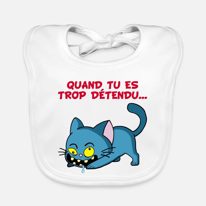 Chat manga détendu Bavoir bio Bébé