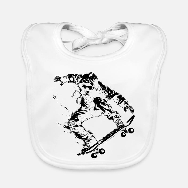 Skateboarder de dessin animé Bavoir bio Bébé