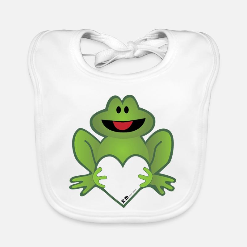 Frosch mit Hirsch Baby Bio-Lätzchen