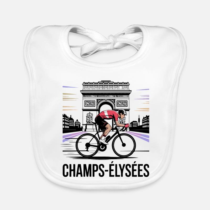 Sprint final aux Champs-Élysées - Cyclisme Bavoir bio Bébé