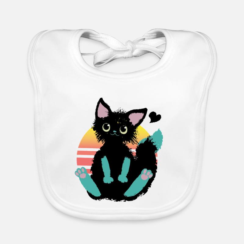 Chat Doodle Bavoir bio Bébé