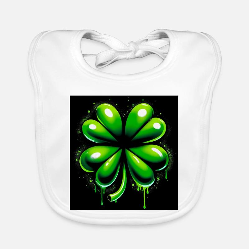 Four-leaf clover Organic Baby Bibs