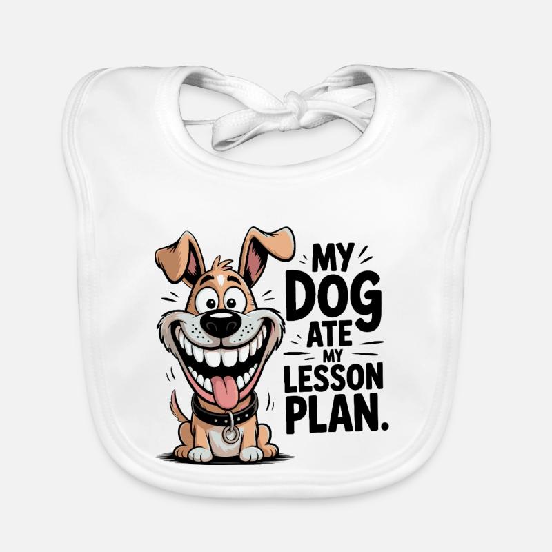 Mon chien a mangé mon professeur de plan de cours Bavoir bio Bébé