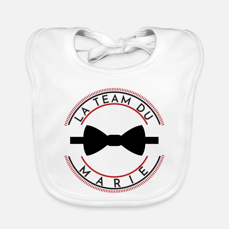 DESIGN EVG LA TEAM DU MARIÉ - Bavoir bio Bébé - blanc