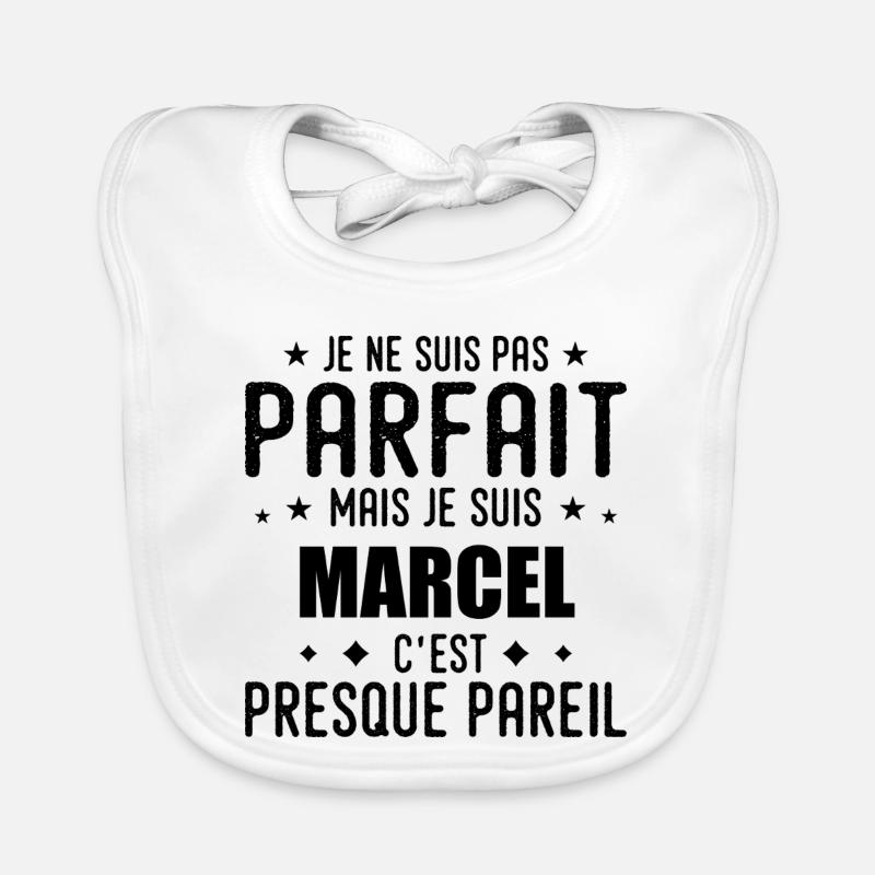 Marcel: authentisch, unvollkommen, oben, Perfektion Baby Bio-Lätzchen
