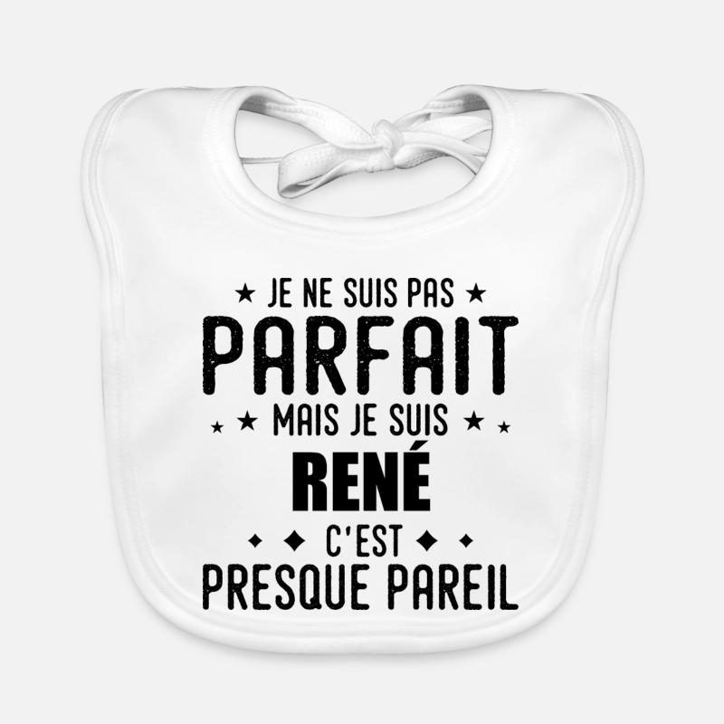 René: authentisch, unvollkommen, oberflächlich, perfekt Baby Bio-Lätzchen