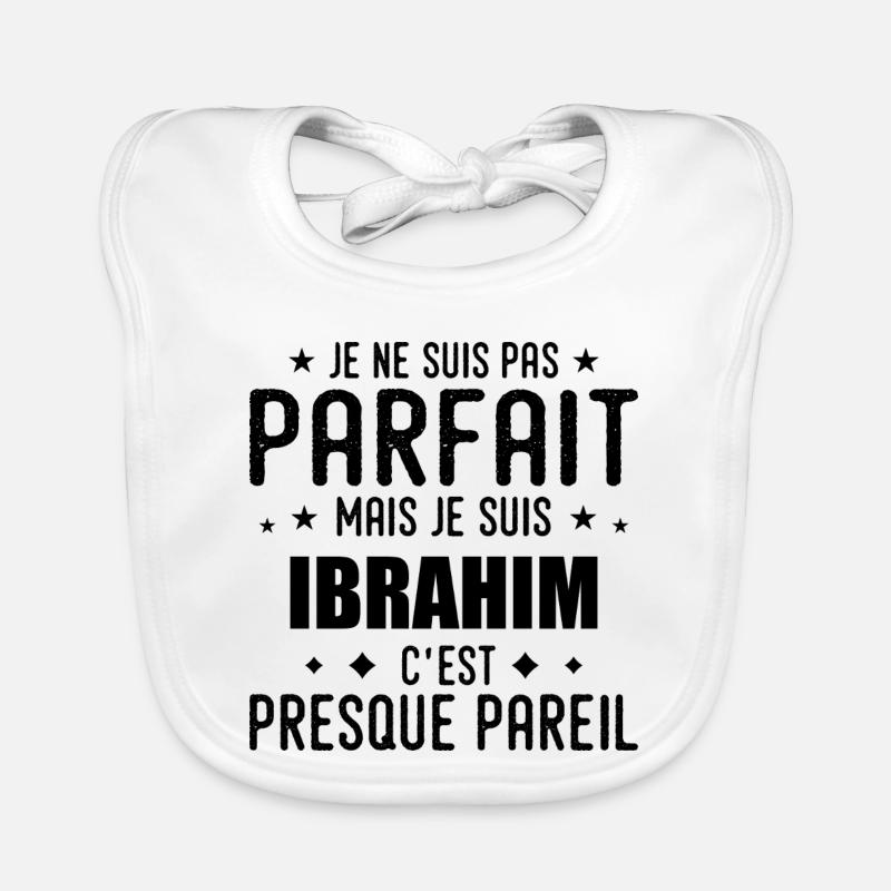 Ibrahim: authentic, imperfect, top, perfection Organic Baby Bibs