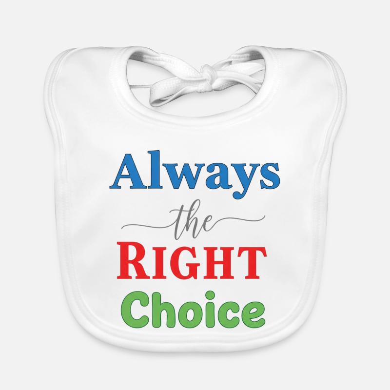 Conception typographique multicolore vive Bavoir bio Bébé