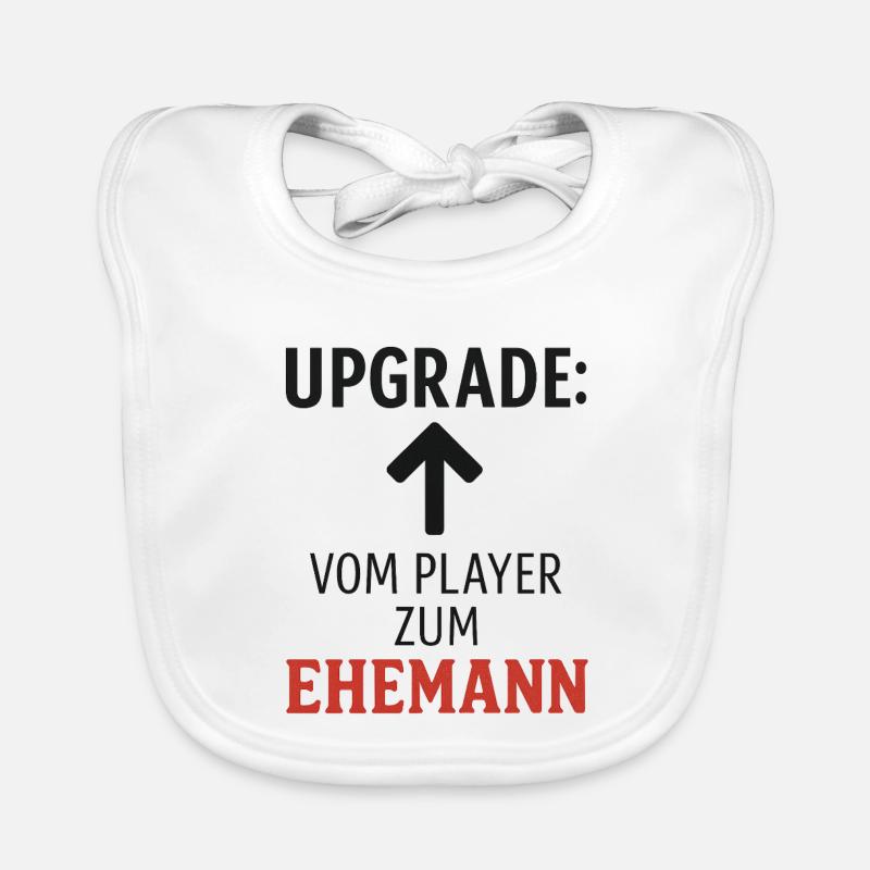 Junggesellenabschied. Upgrade zum Ehemann! Baby Bio-Lätzchen