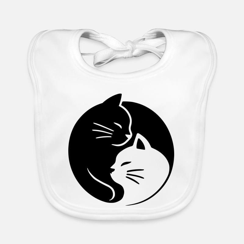 Chats Ying Yang Bavoir bio Bébé