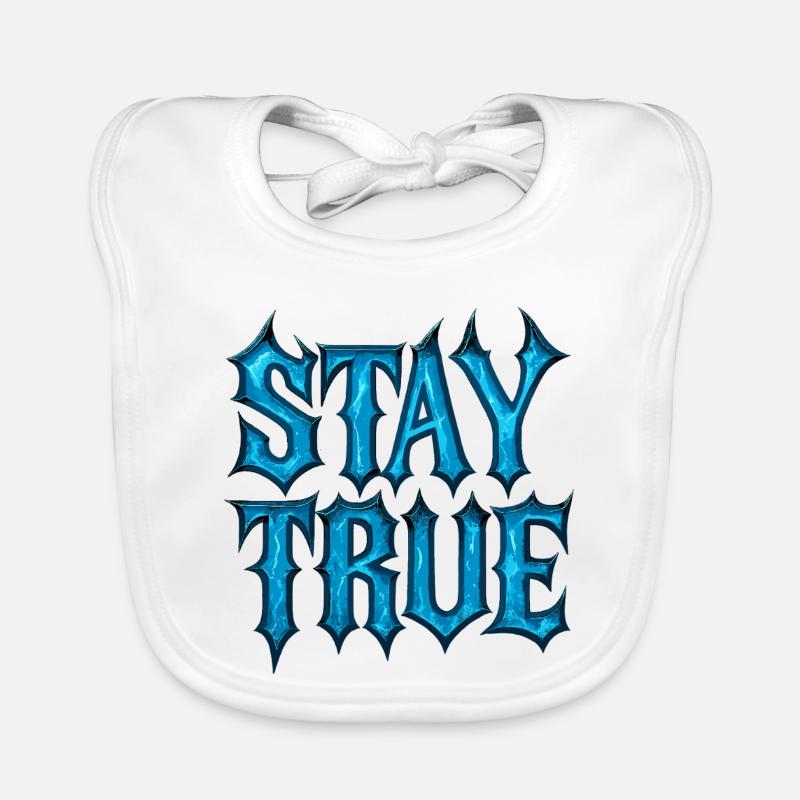 Stay True Design – Sei du selbst Statement Baby Bio-Lätzchen