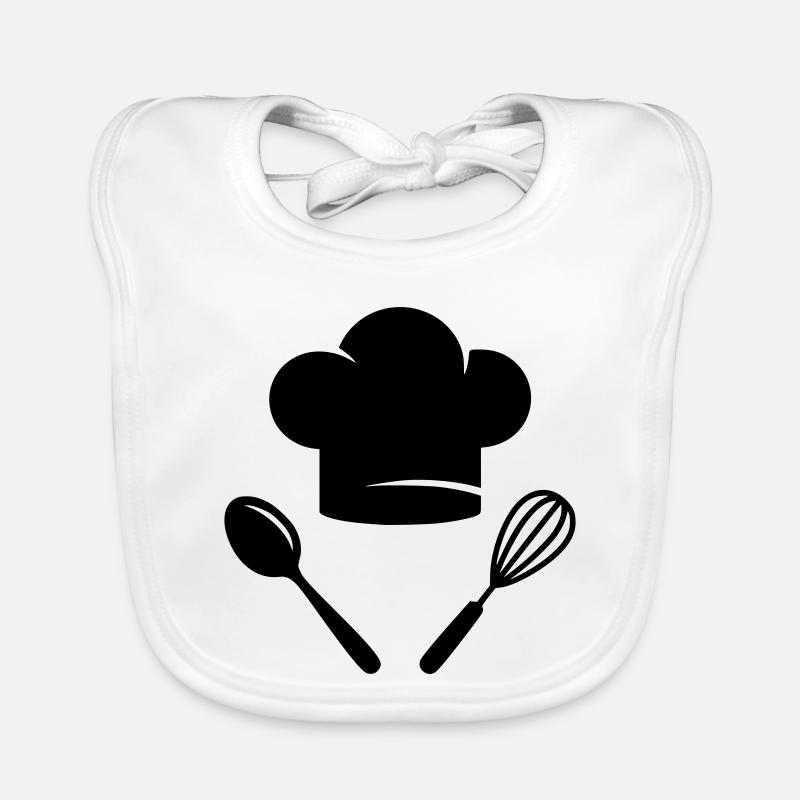 Cook & Kitchen | Cooking Is Love Logo Organic Baby Bibs