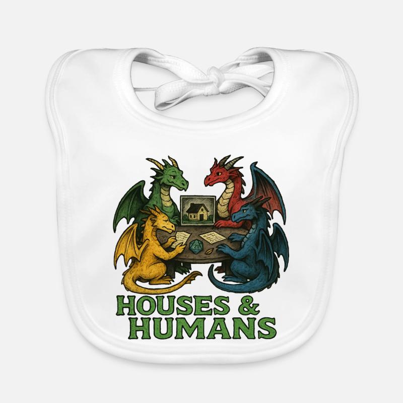 Les dragons à la table des maisons Bavoir bio Bébé
