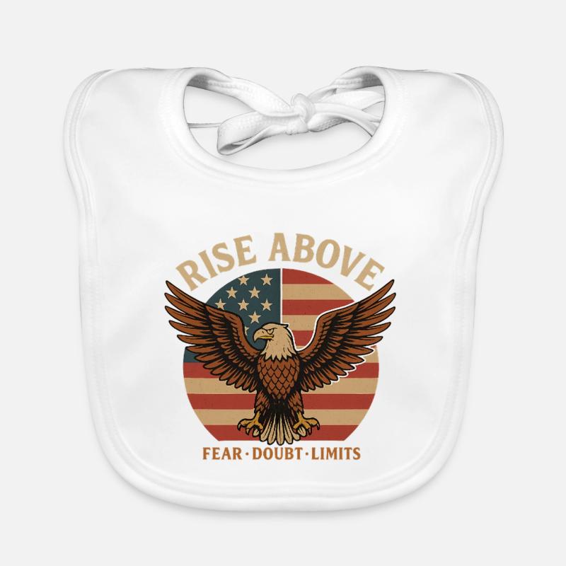 Drapeau et dicton américain vintage Eagle Design Bavoir bio Bébé