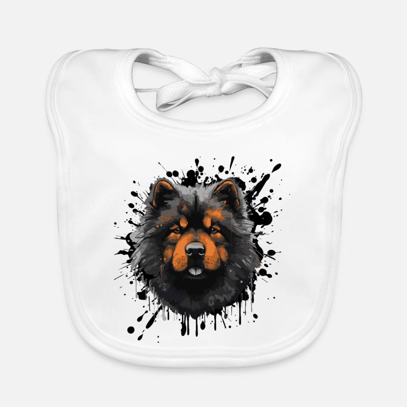 Farbexplosion Hundengesicht Baby Bio-Lätzchen