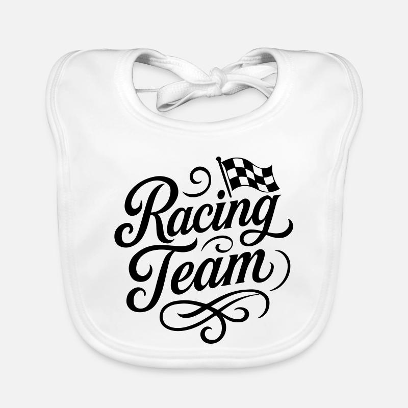 Racing Team Racing Flag Organic Baby Bibs