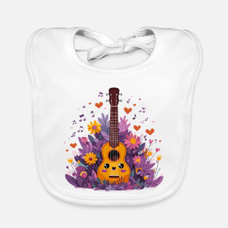 Blooming Ukulele Combo Organic Baby Bibs