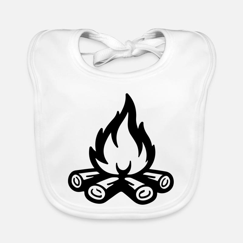 Campfire Symbol Flame Organic Baby Bibs