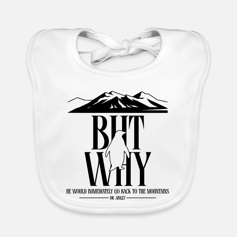 But Why Penguin Meme Minimalist Art Baby Bio-Lätzchen