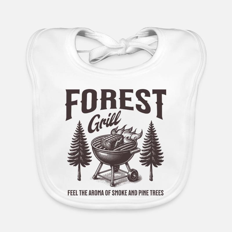 Foret Grill Arômes Bois Bavoir bio Bébé
