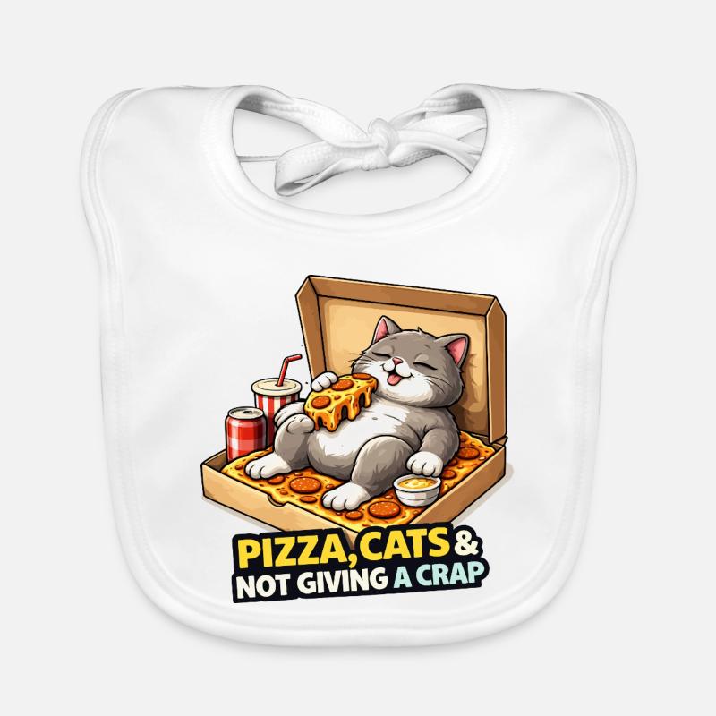 Pizza Cats Einstellung Baby Bio-Lätzchen