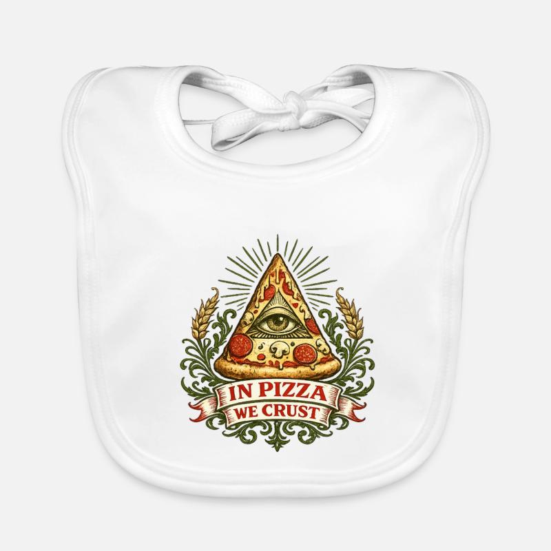 Motto der Pizza Pyramid Augenkruste Baby Bio-Lätzchen