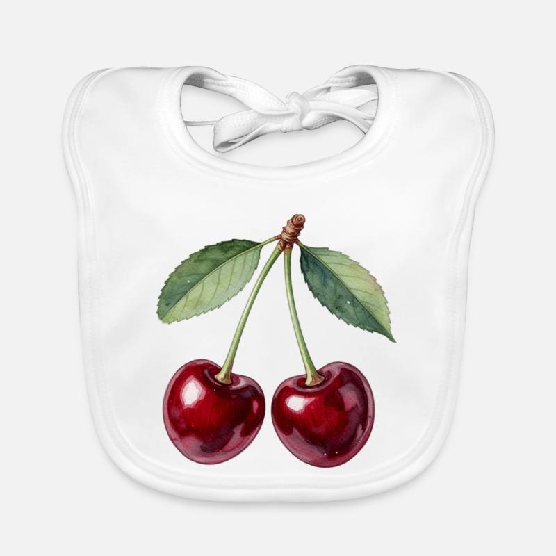 Cherries Organic Baby Bibs