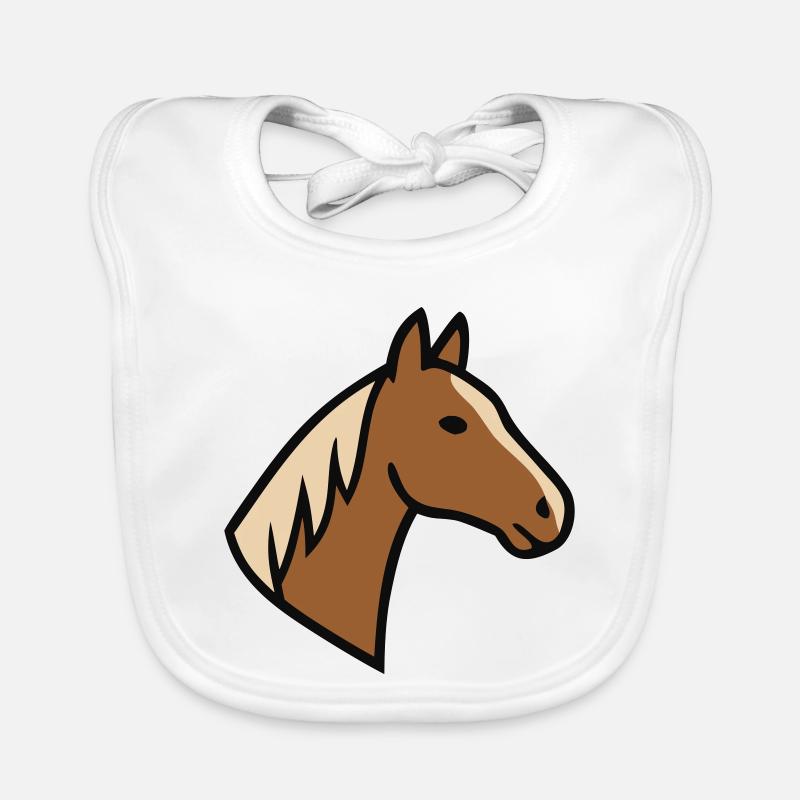 Pferdekopf Mähne Haflinger Baby Bio-Lätzchen