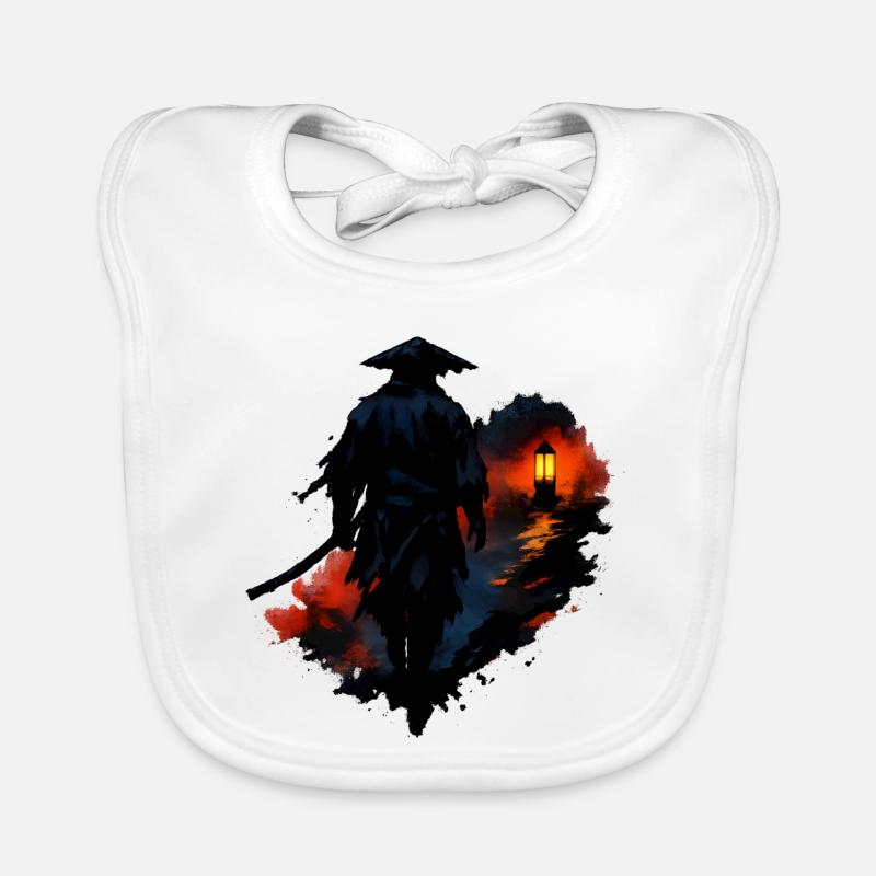 Night walker with lantern Organic Baby Bibs