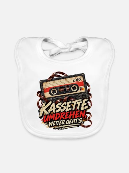 Kassette - Baby Bio-Lätzchen - Weiß - Vorne