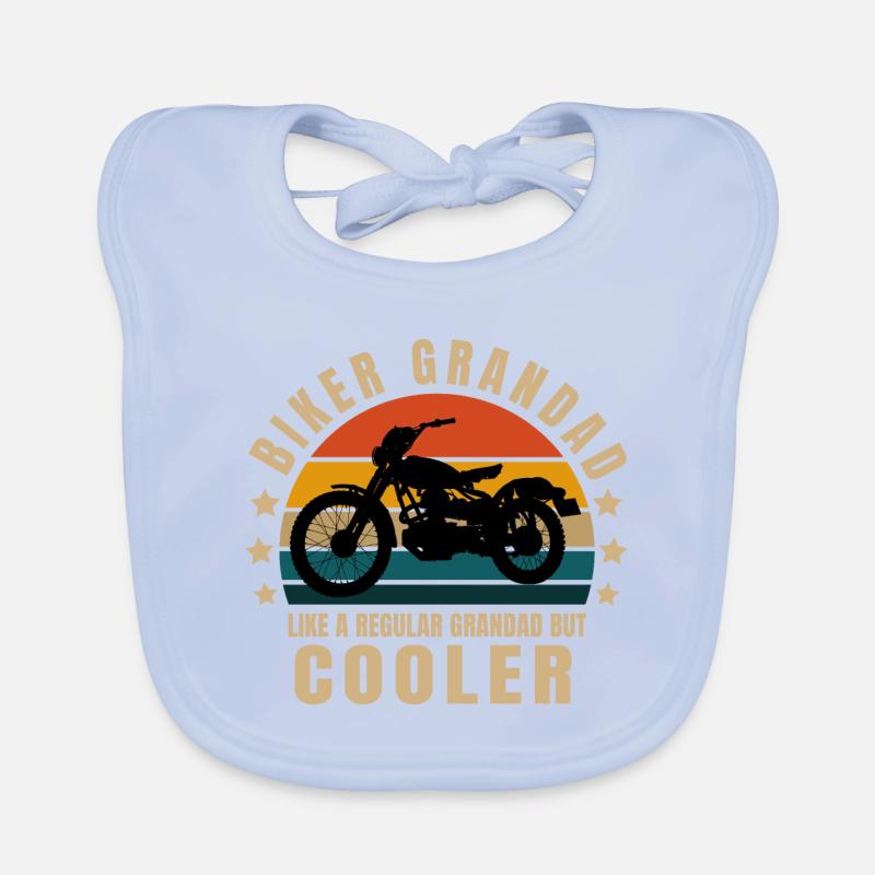 biker grandad Organic Baby Bibs