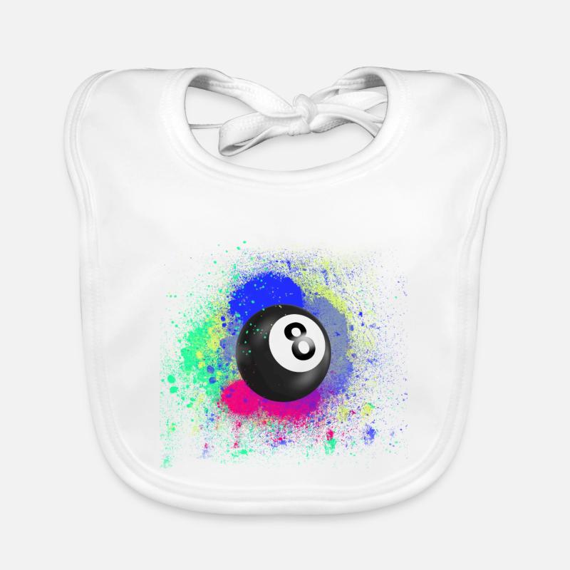 schwarze 8,billardkugel,n8,billardkugel,billard Baby Bio-Lätzchen