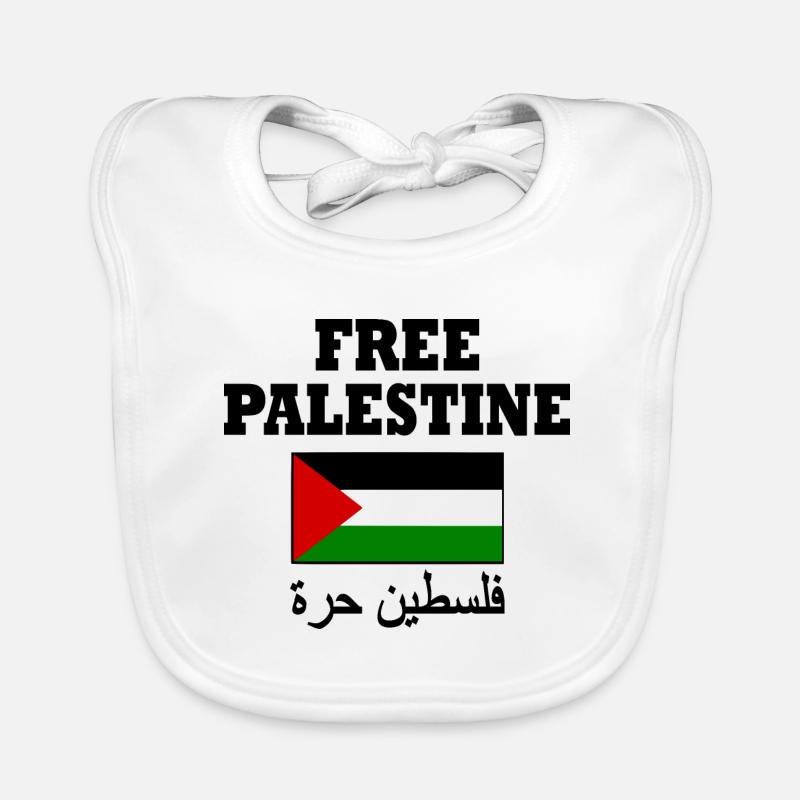 Free palestine Bavoir bio Bébé