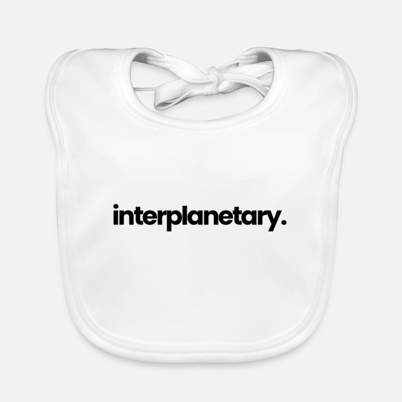Interplanetary Black Organic Baby Bibs