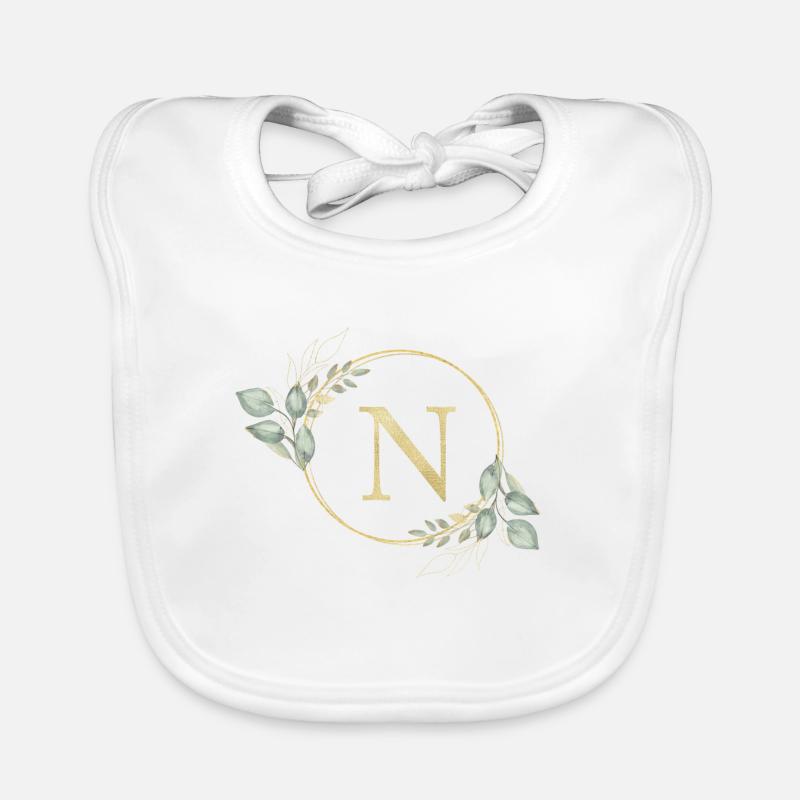 Personalisierbar Monogramm A Baby Bio-Lätzchen