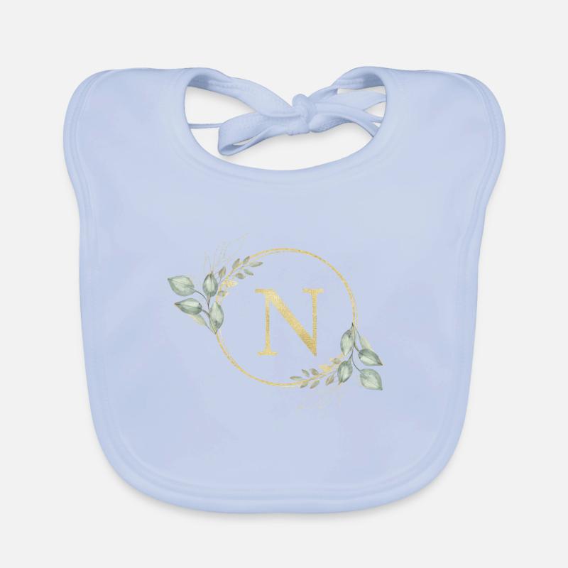 Personalisierbar Monogramm A Baby Bio-Lätzchen