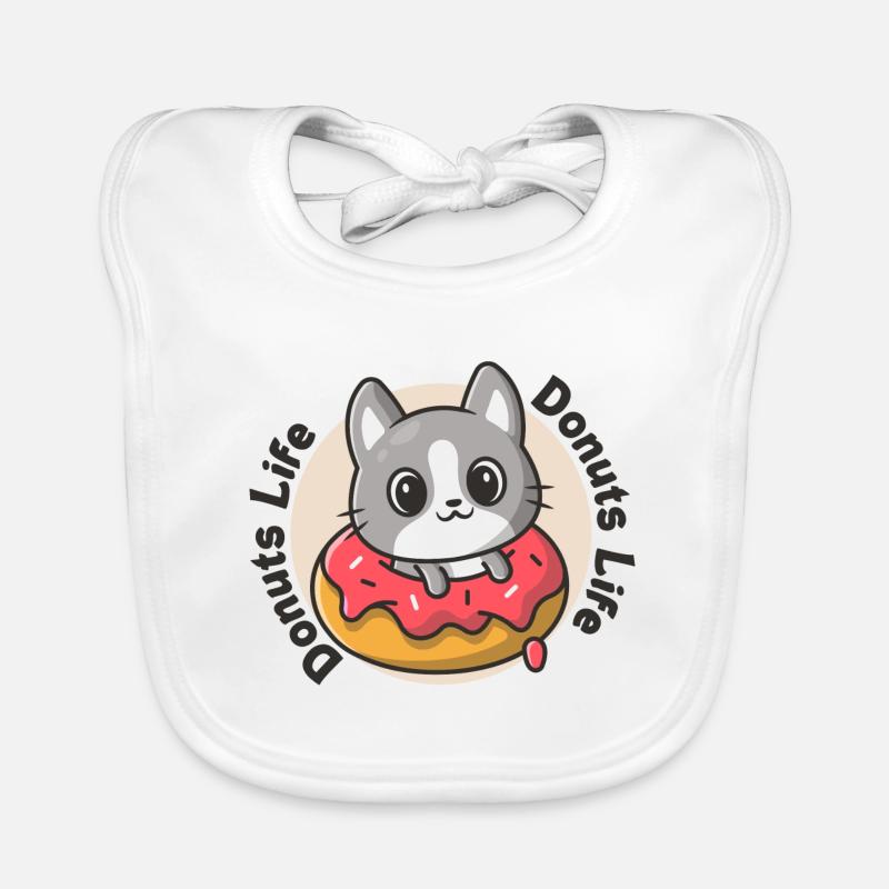 Life Donuts - lover Organic Baby Bibs