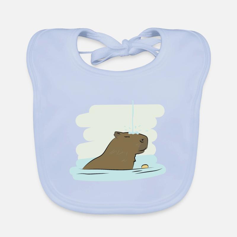 Illustrations Design "Capybara Kisses" Baby Bio-Lätzchen