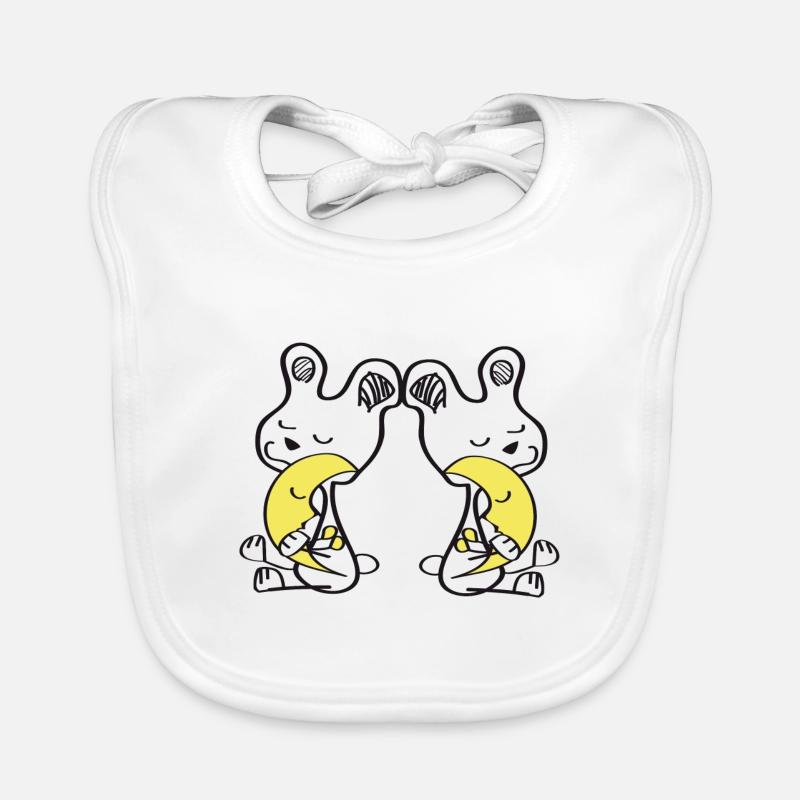 Double dort mieux - Bavoir bio Bébé - blanc